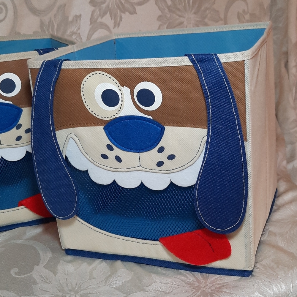 TWO Circo Dog Collapsible Fabric Storage Cubes